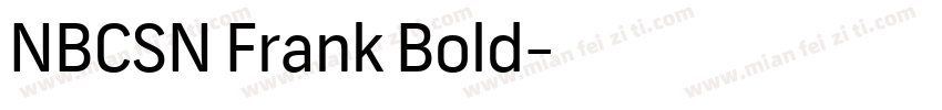NBCSN Frank Bold字体转换